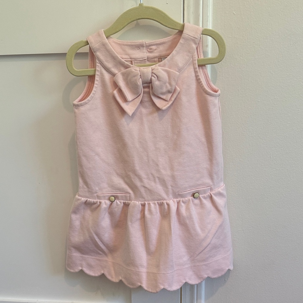 Janie and Jack Pink Sleeveless Dress with Bow